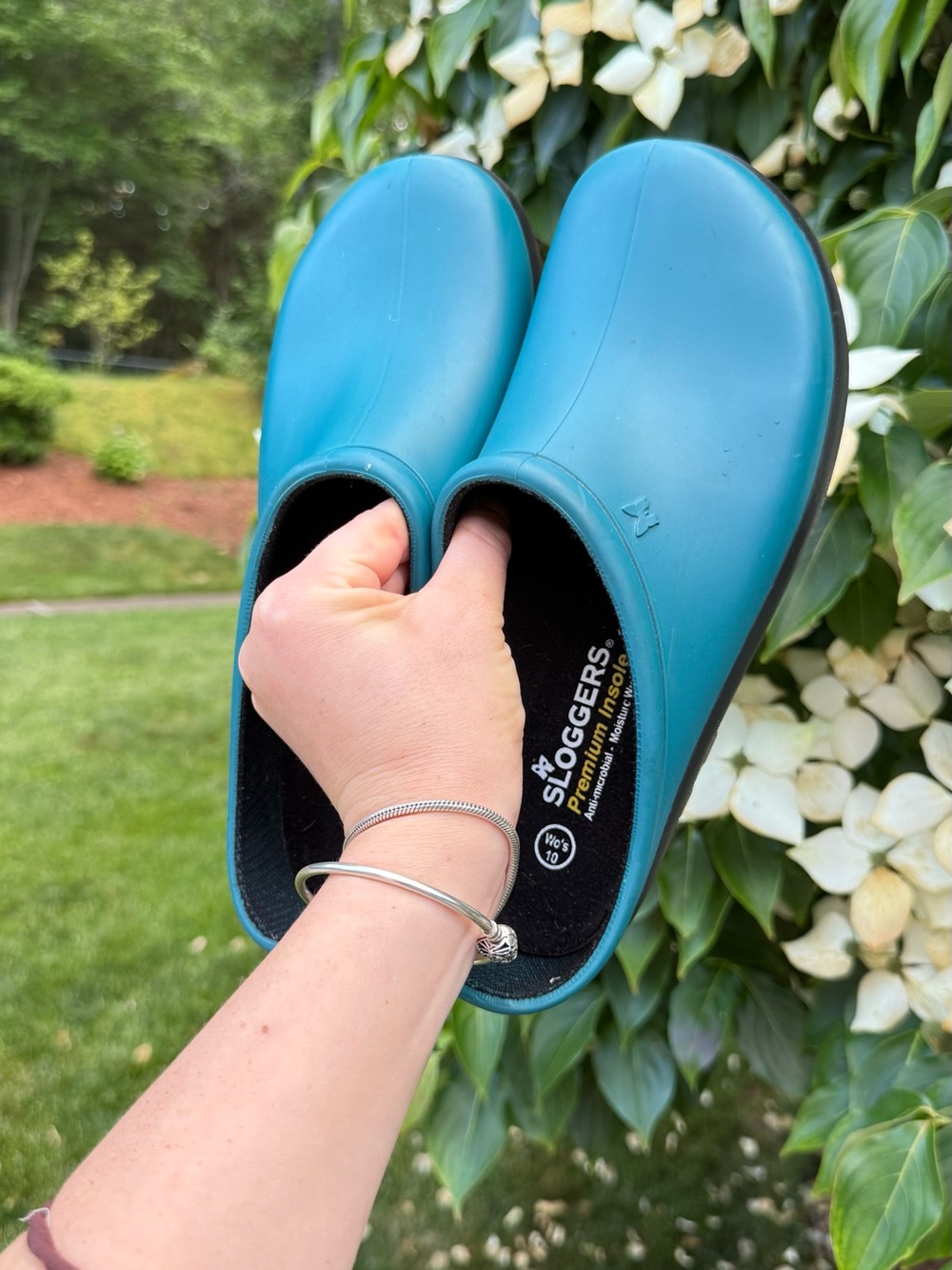 Sloggers Teal Waterproof Garden Clogs Slip-On Shoes Women’s Size 10 - Picture 10 of 10
